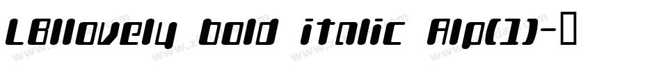 LBIlovely bold italic Alp(1)字体转换